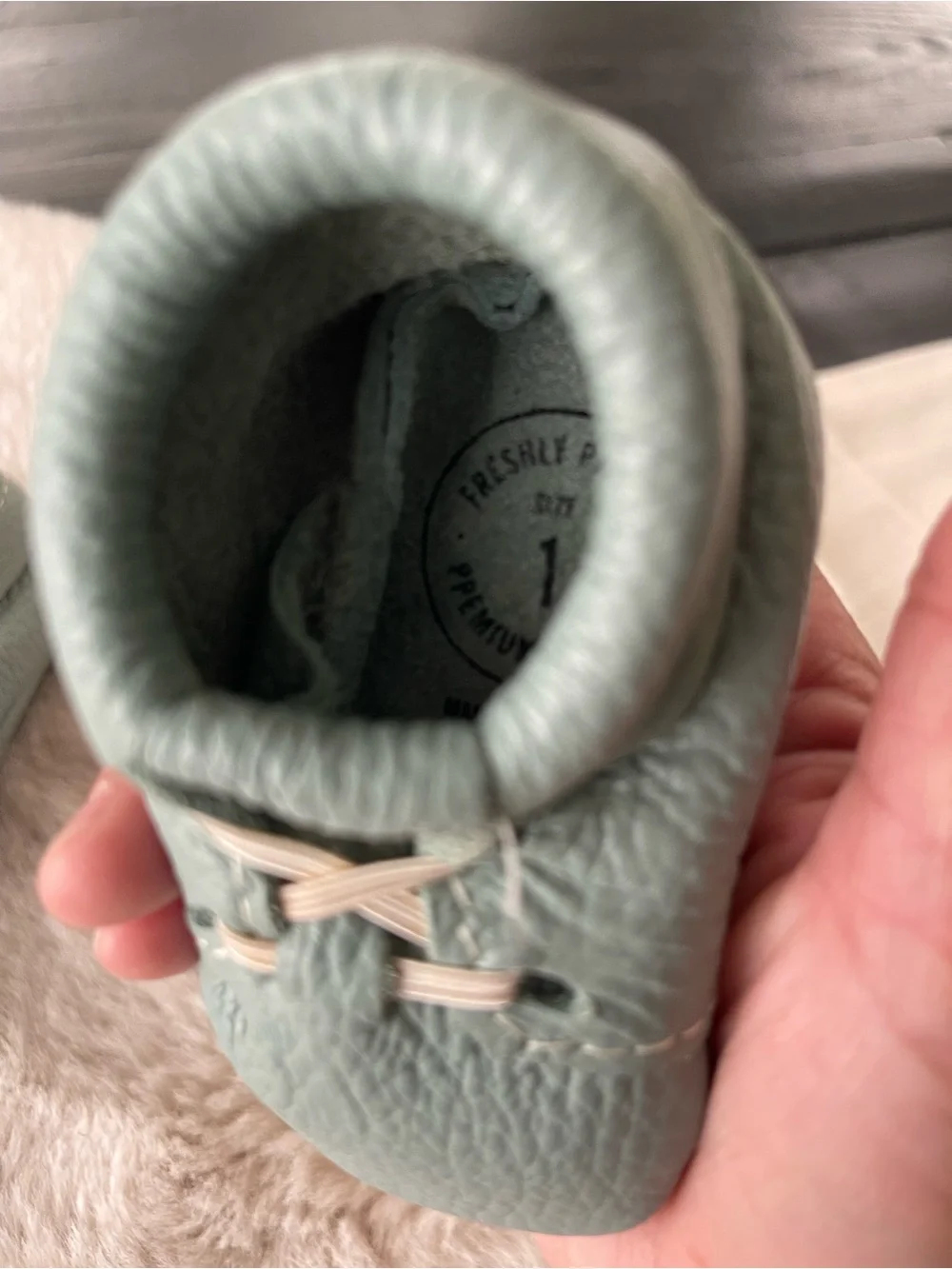 Freshly picked moccs sz 1 infant